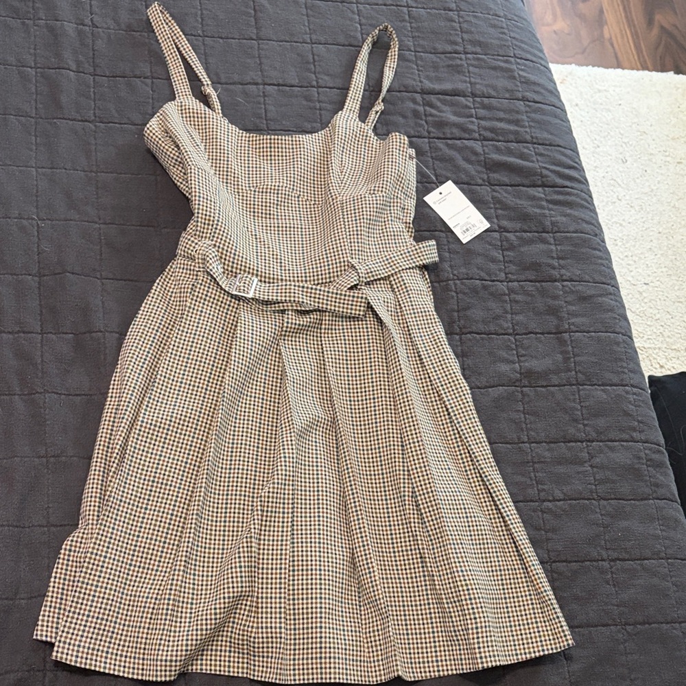 SO Plaid Mini Dress with Belt